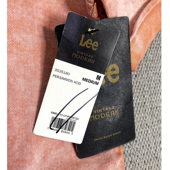 Lee Union-Alls Denim Romper Womens M Persimmon Short Acid Wash Modern Retro - Picture 5 of 16